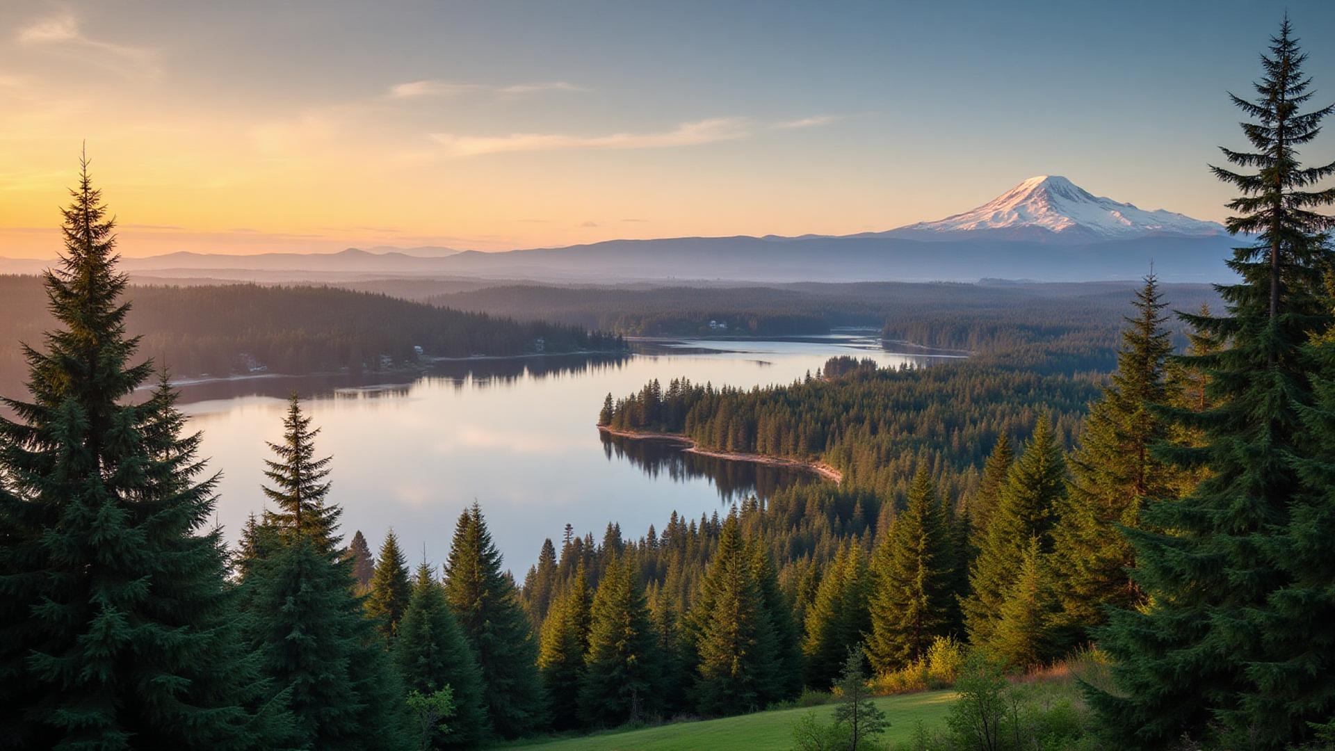 Online therapist in Olympia Washington with Mount Rainier and Puget Sound scenic view